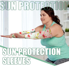 Sleeves Sun Protection Arm Sleeves Flowers Design