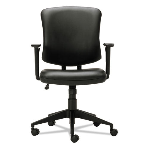Task Office Chair, Bonded Leather Seat/Back with Arms (new)