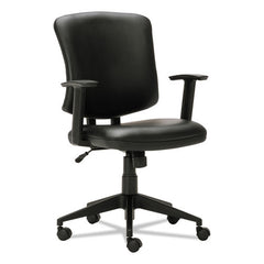 Task Office Chair, Bonded Leather Seat/Back with Arms (new)