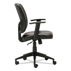 Task Office Chair, Bonded Leather Seat/Back with Arms (new)