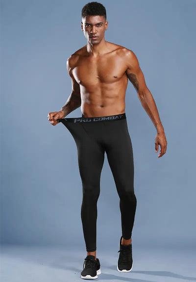 Cooling Men's Base Layer Black-Tights for Enhanced Fitness Performance and Running Comfort